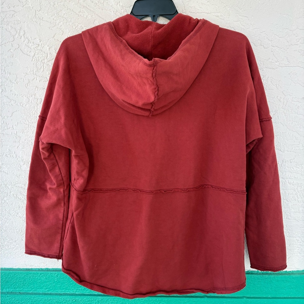Raw Earth Wild Sky Rust Red Jacket Hoodie Medium Cotton - Picture 2 of 9